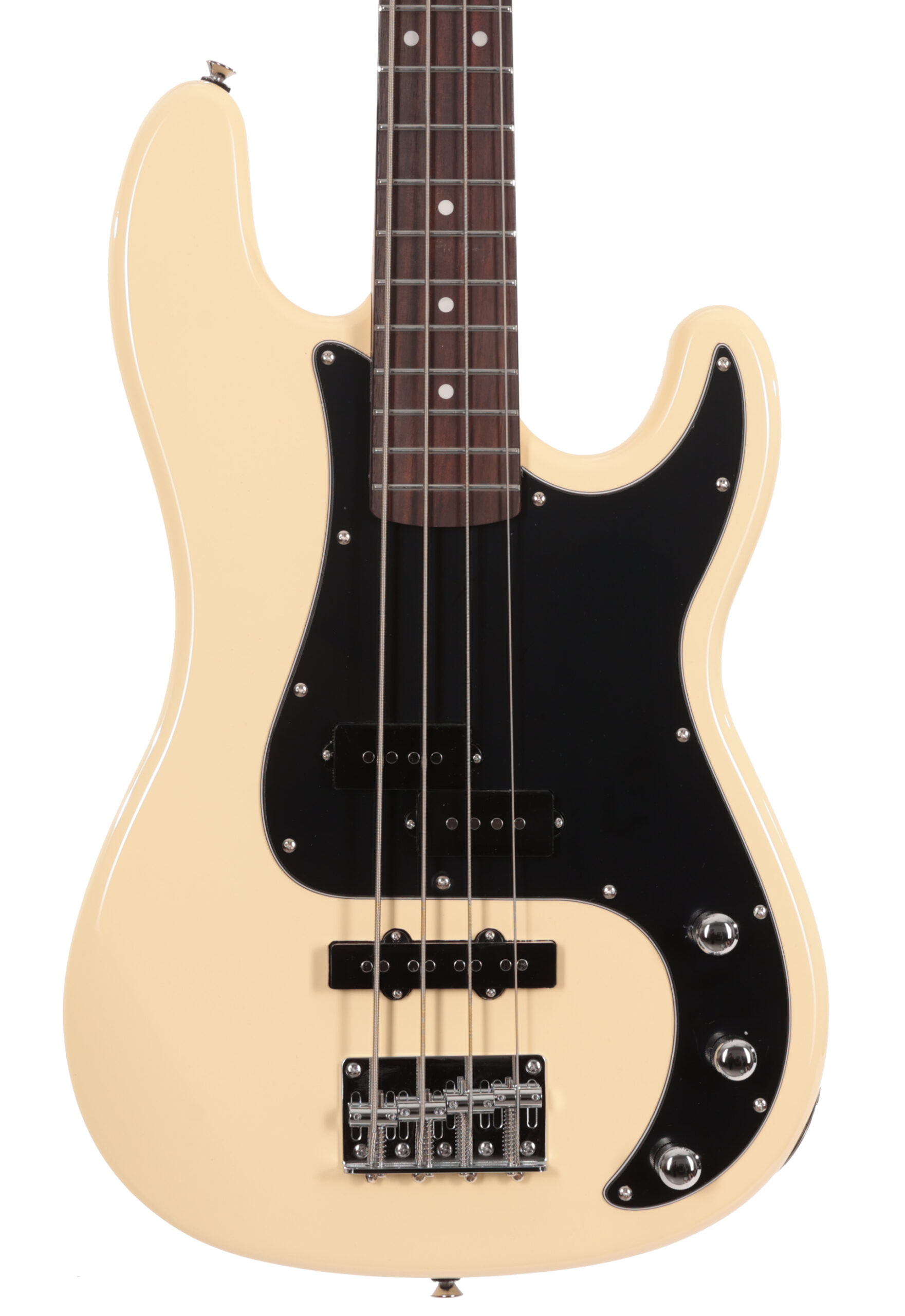 EastCoast PJ4 Electric Bass in Vintage White in stock - Image 1