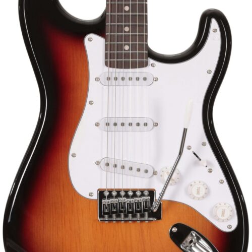 EastCoast ST1 Electric Guitar in 3 Tone Sunburst with Rosewood Fretboard in stock