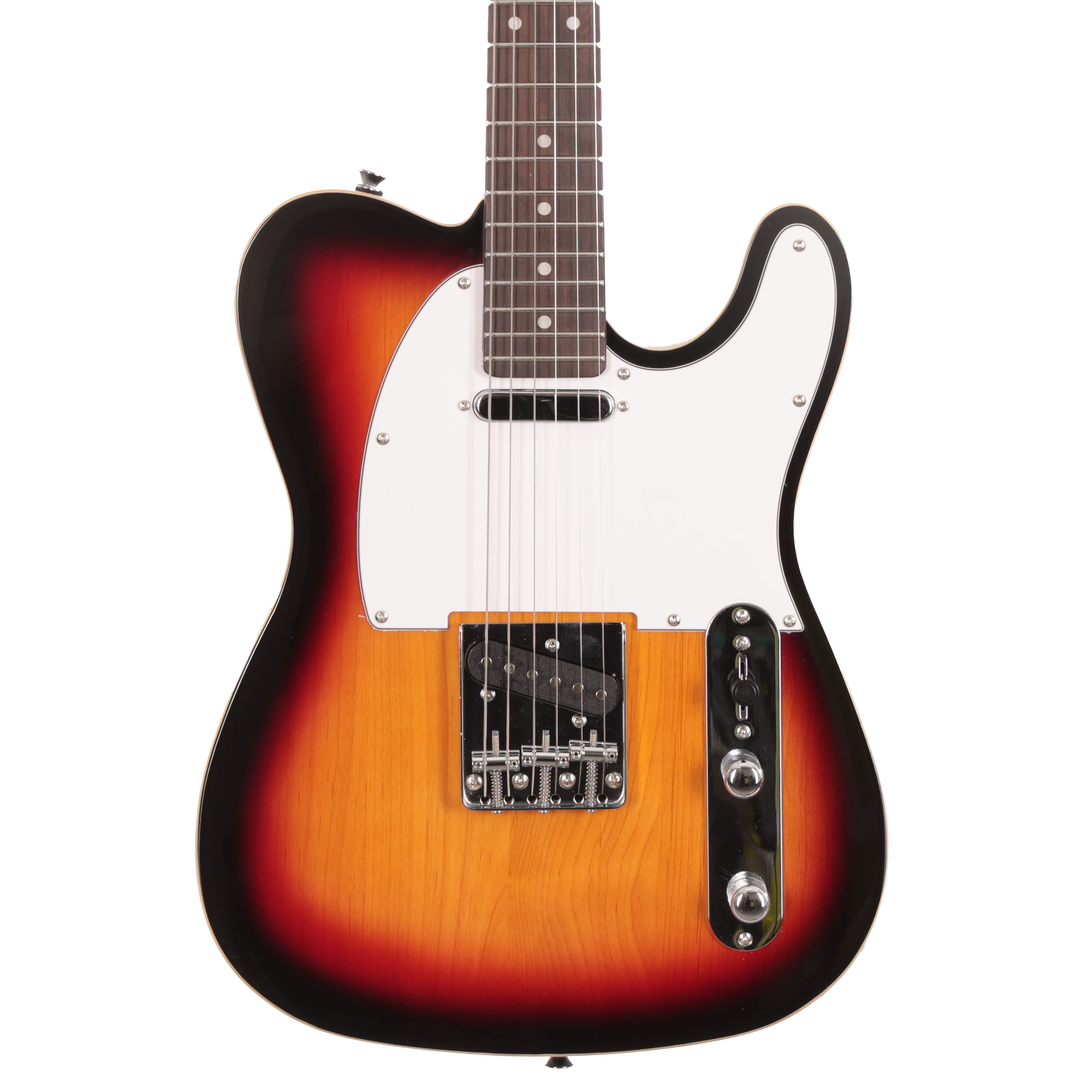 Eastcoast T62 Double-Bound T-Style Electric Guitar In Three Tone Sunburst in stock