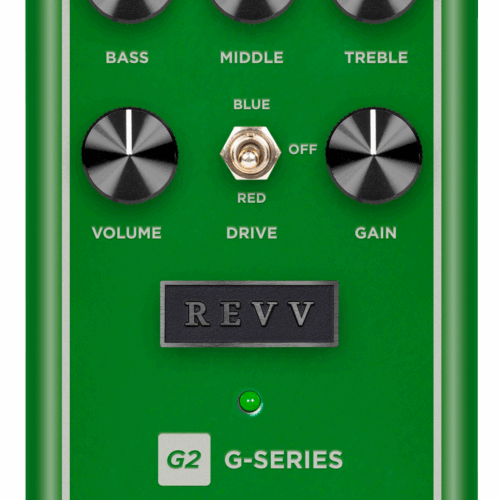 Revv Amplification G2 V2 Preamp Overdrive & Distortion Pedal in Green in stock