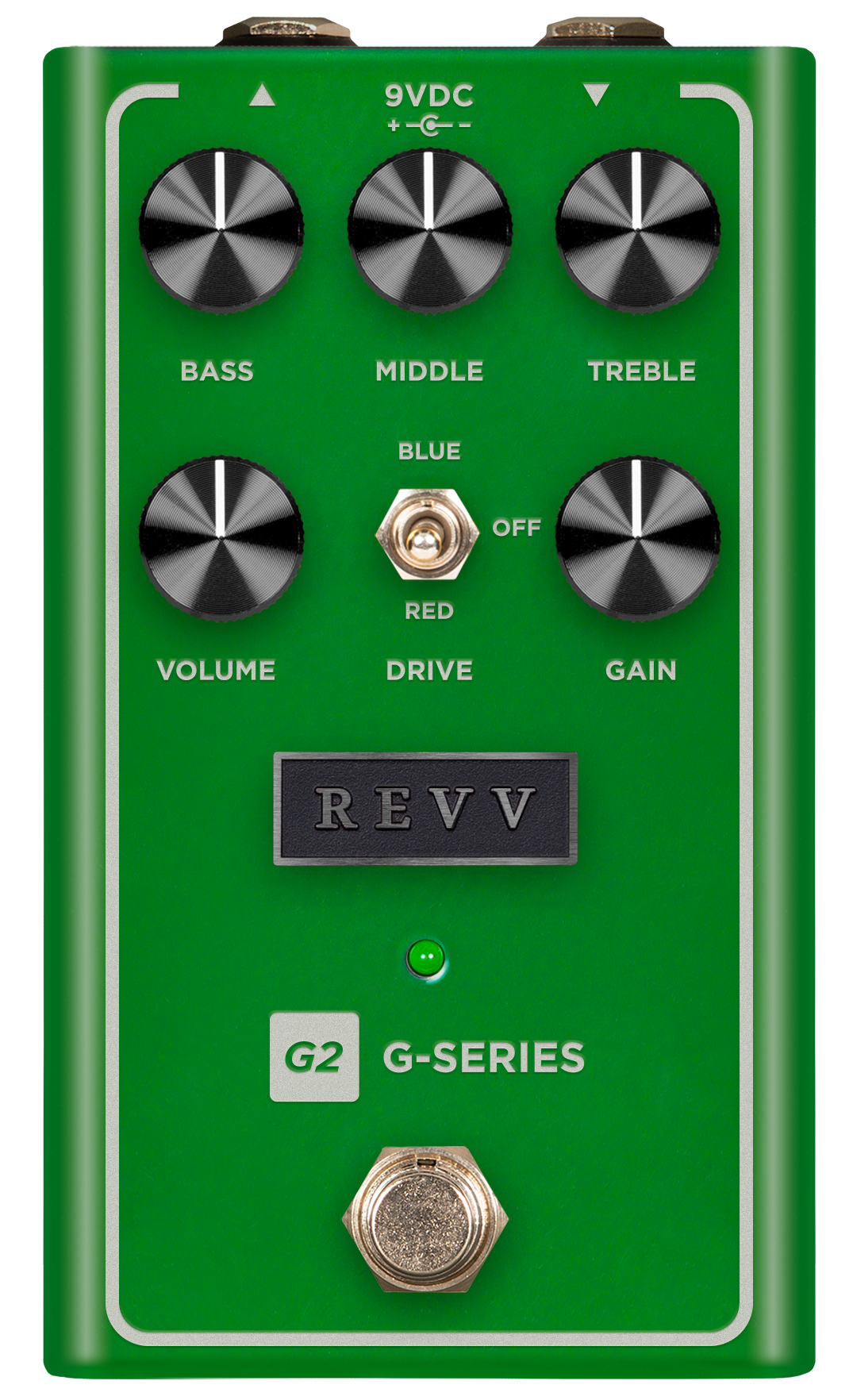 Revv Amplification G2 V2 Preamp Overdrive & Distortion Pedal in Green in stock - Image 1