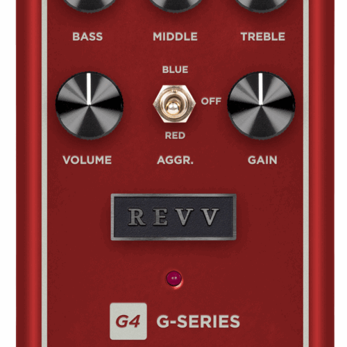 Revv Amplification G4 V2 Preamp Overdrive & Distortion Pedal in Red in stock
