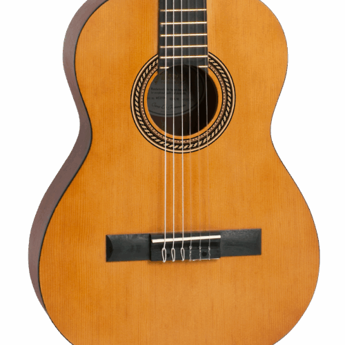 Valencia VC203 3/4 Size Hybrid Classical Guitar in Antique Natural With Narrow Neck in stock