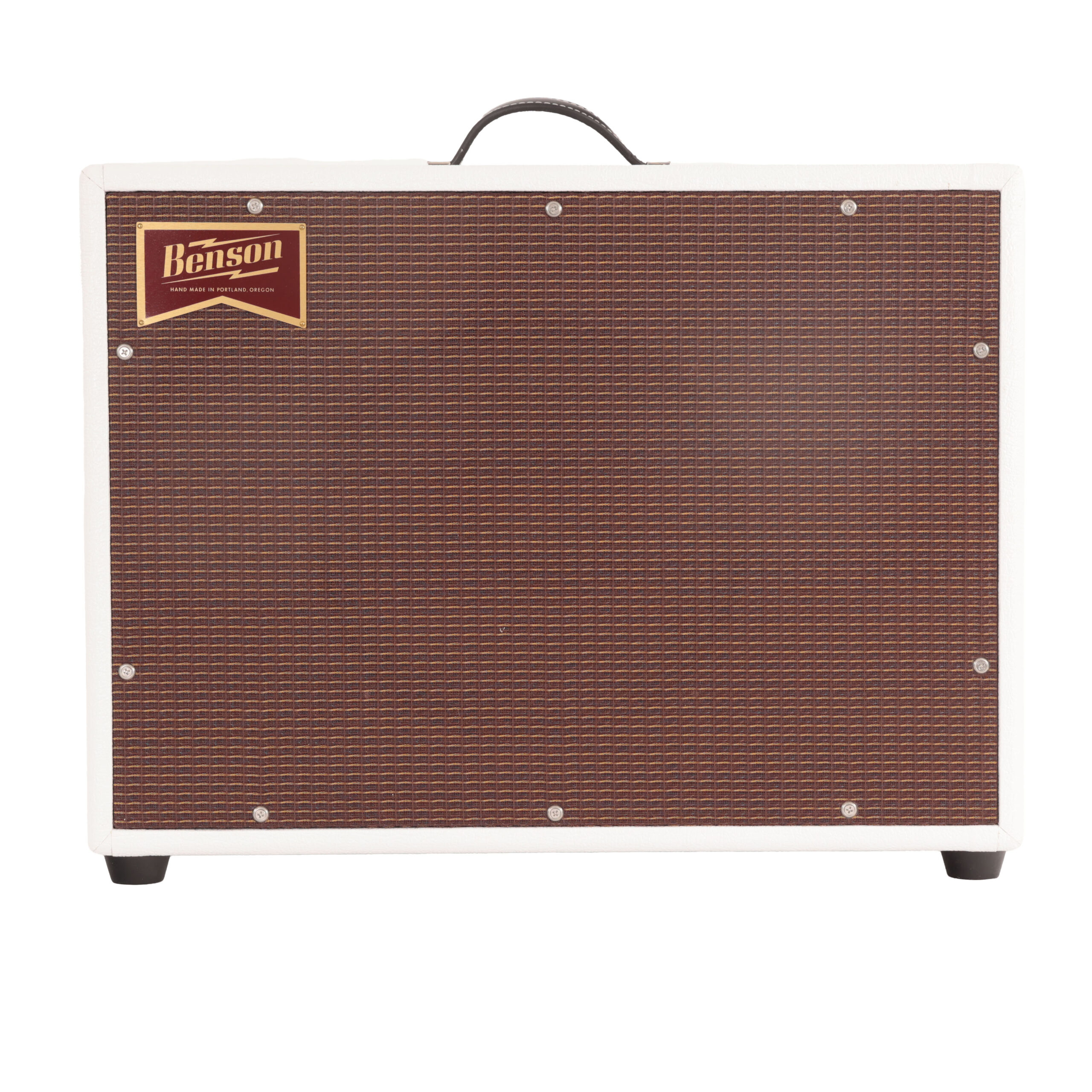 Benson Monarch 15w 1x8 Combo in White with Oxblood Grille in stock