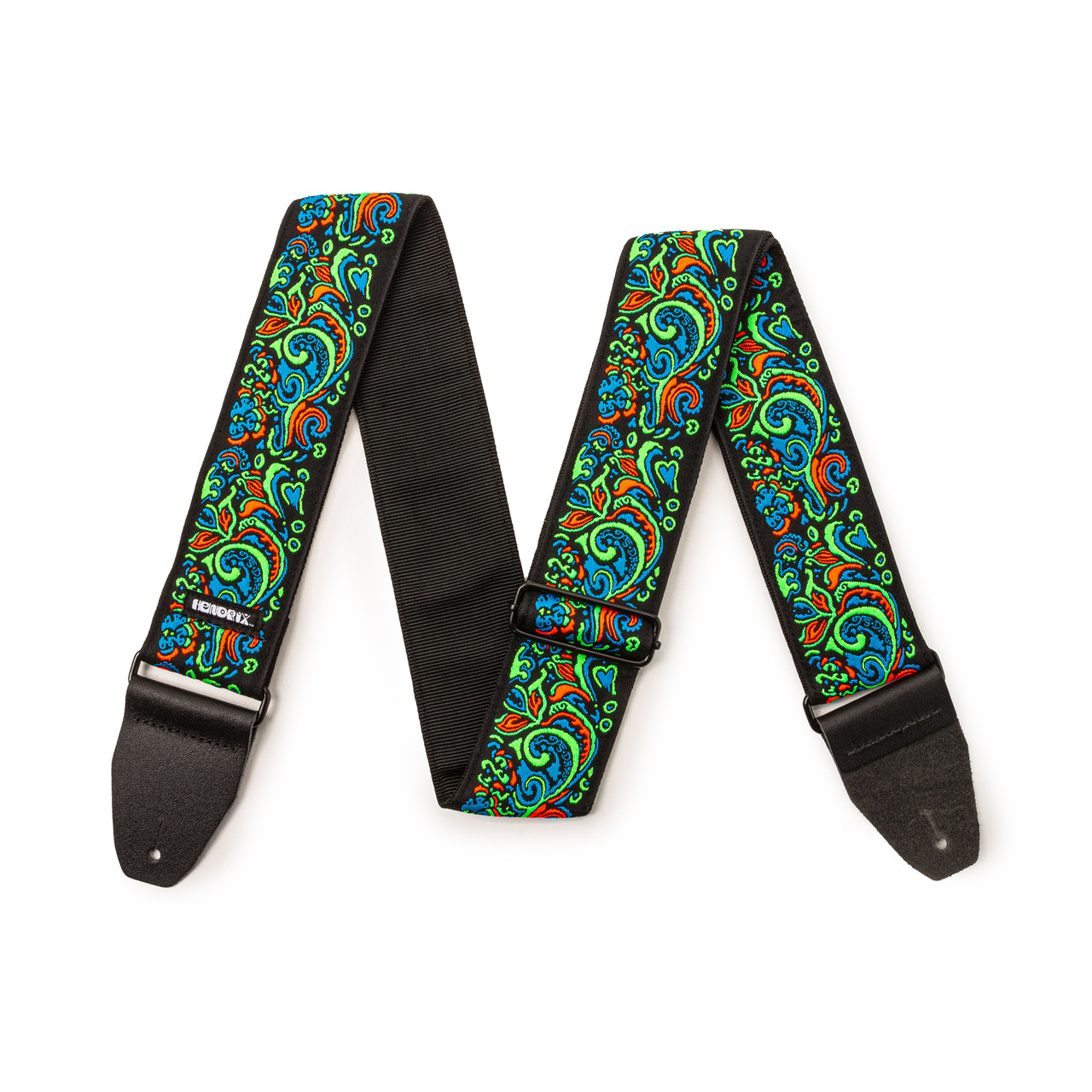Jim Dunlop Jimi Hendrix Blacklight Love Drops Blue Guitar Strap in stock
