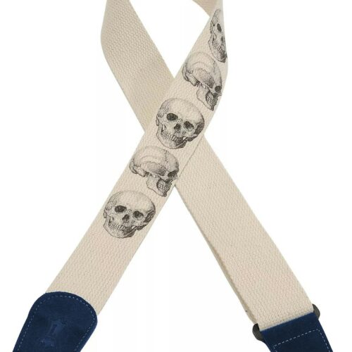 Levy Lucid Dream Cotton Strap with Navy Blue Suede Ends in stock