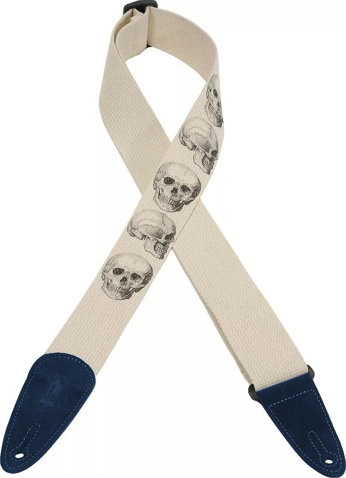 Levy Lucid Dream Cotton Strap with Navy Blue Suede Ends in stock