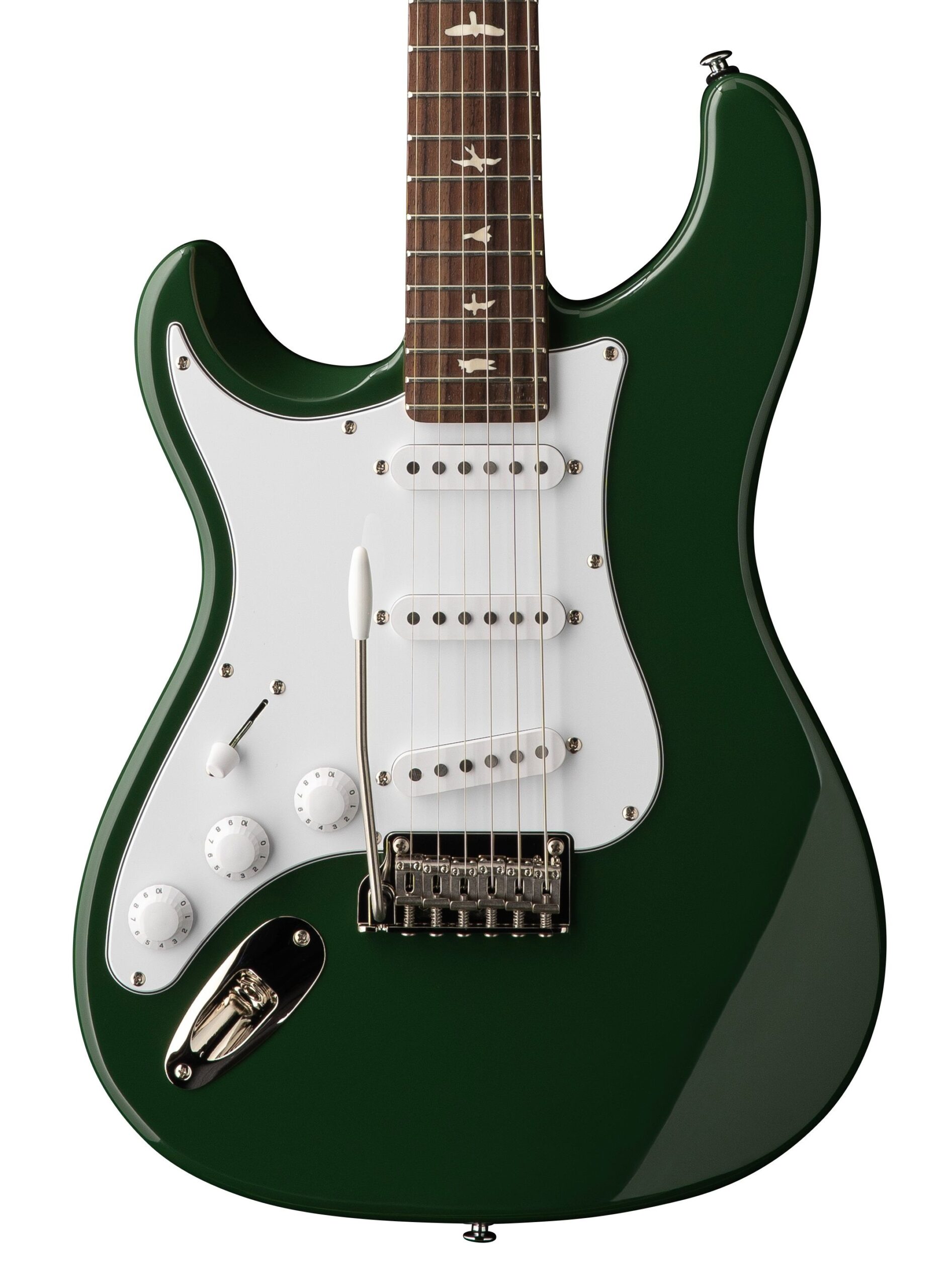 PRS John Mayer Left-Handed SE Silver Sky in Laurel Green, Rosewood Fretboard in stock