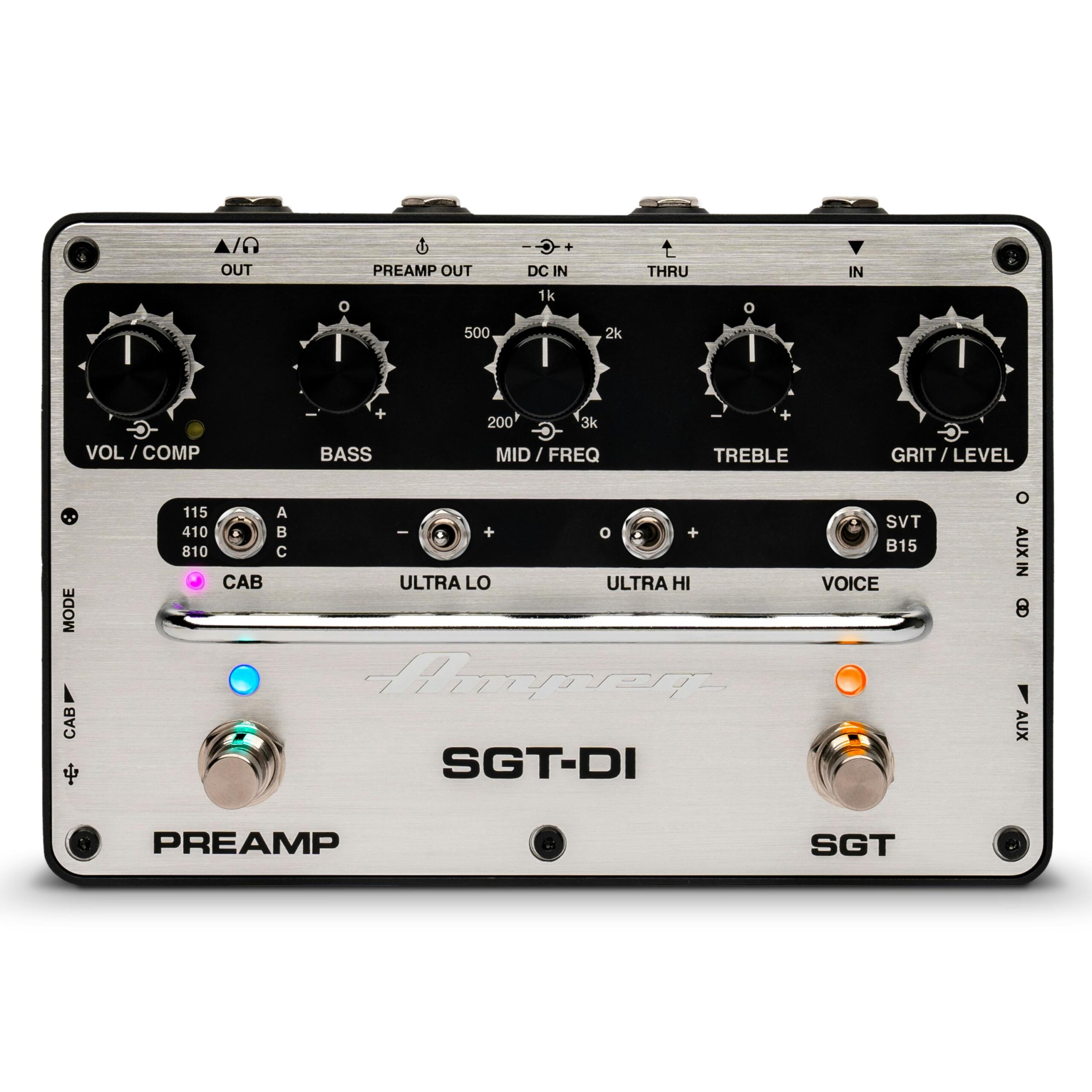 Ampeg SGT-DI Bass Preamp and DI Pedal with EQ Compressor Cab Sim IR out of stock