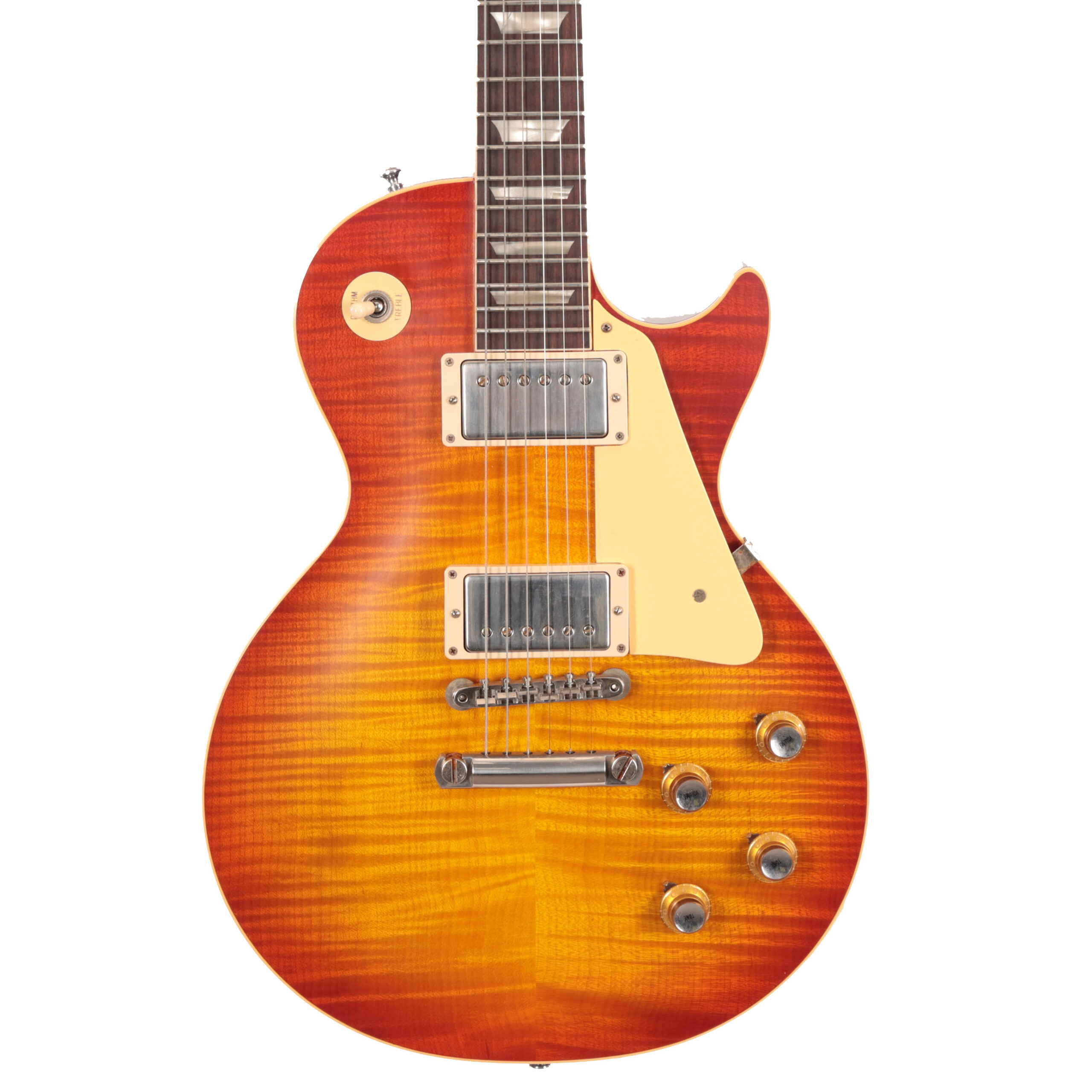 Second Hand Gibson Custom Shop Les Paul VOS 1960 in Washed Cherry Burst 902 in stock