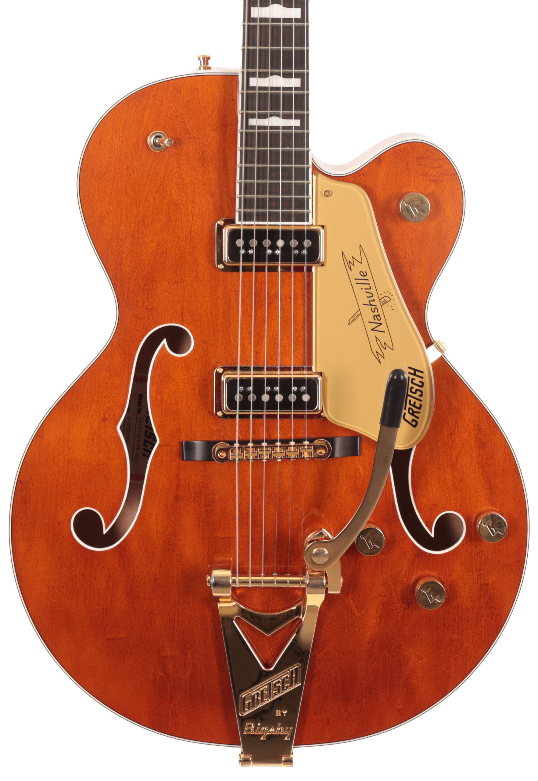 Second Hand Gretsch G6120TG-DS Players Edition Nashville Roundup Orange 907 in stock - Image 1