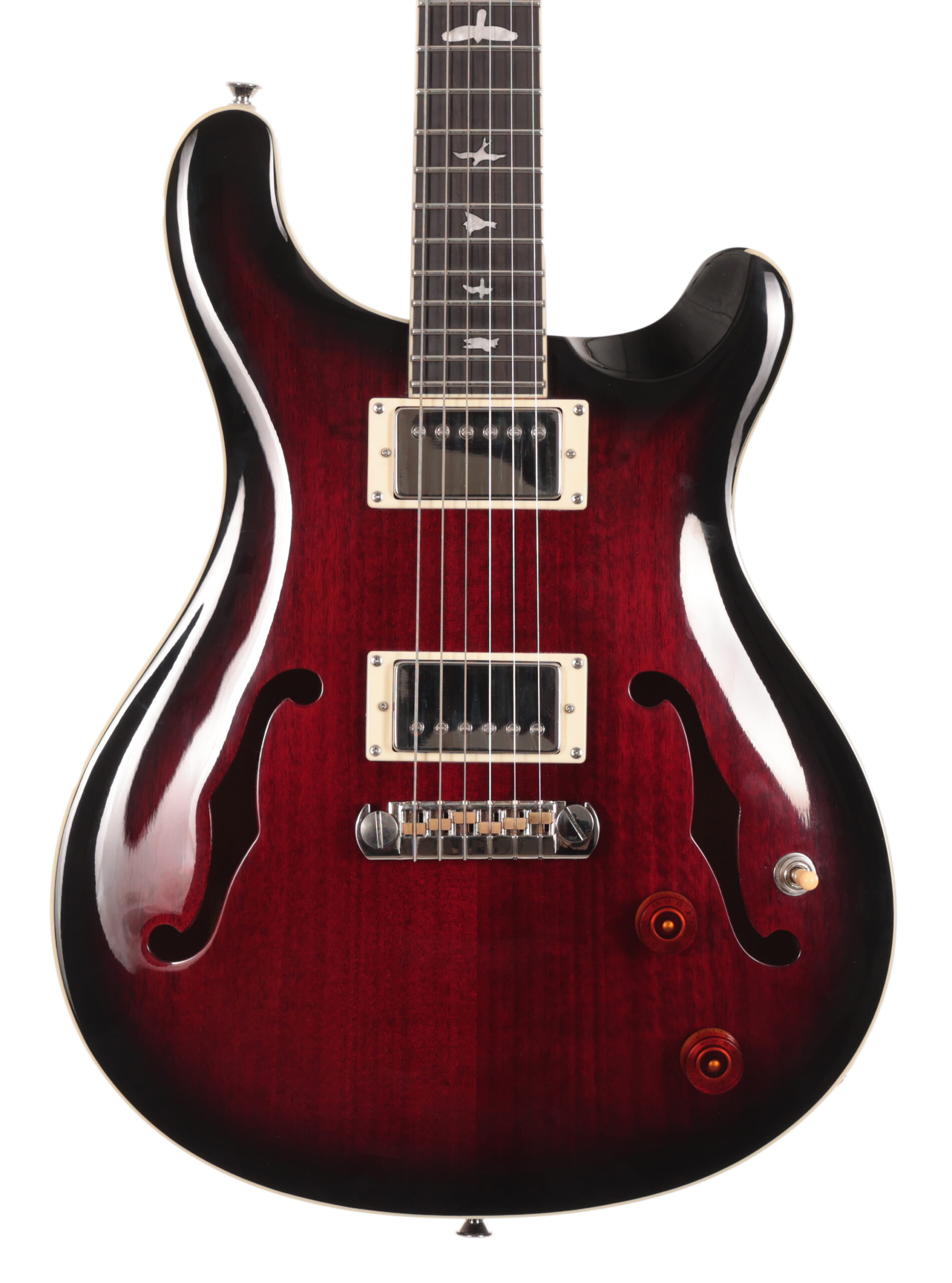 Second Hand PRS Hollowbody Standard Electric Guitar in Fire Red Burst 423 in stock