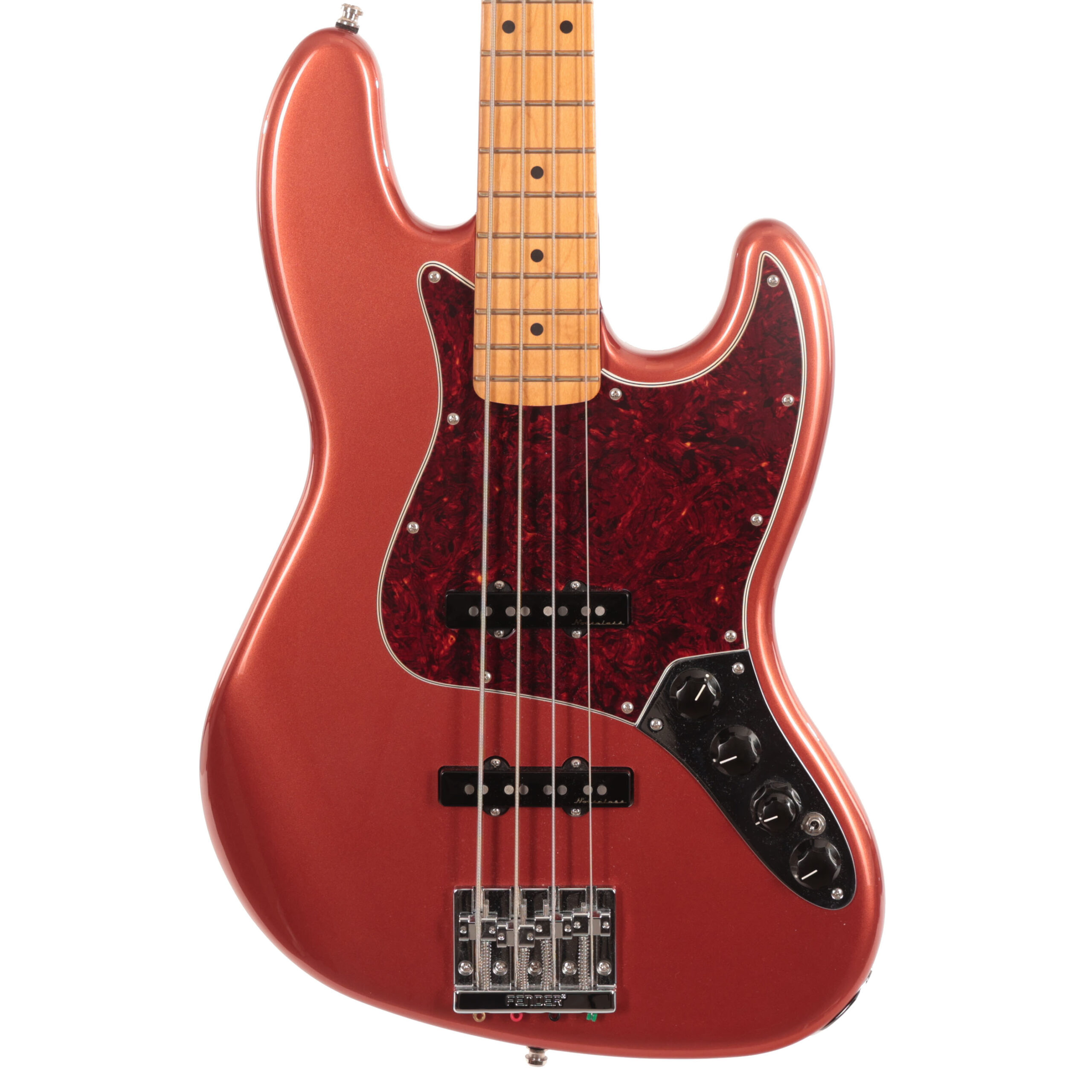 Second Hand Fender Player Plus Jazz Bass in Aged Candy Apple Red 876 in stock