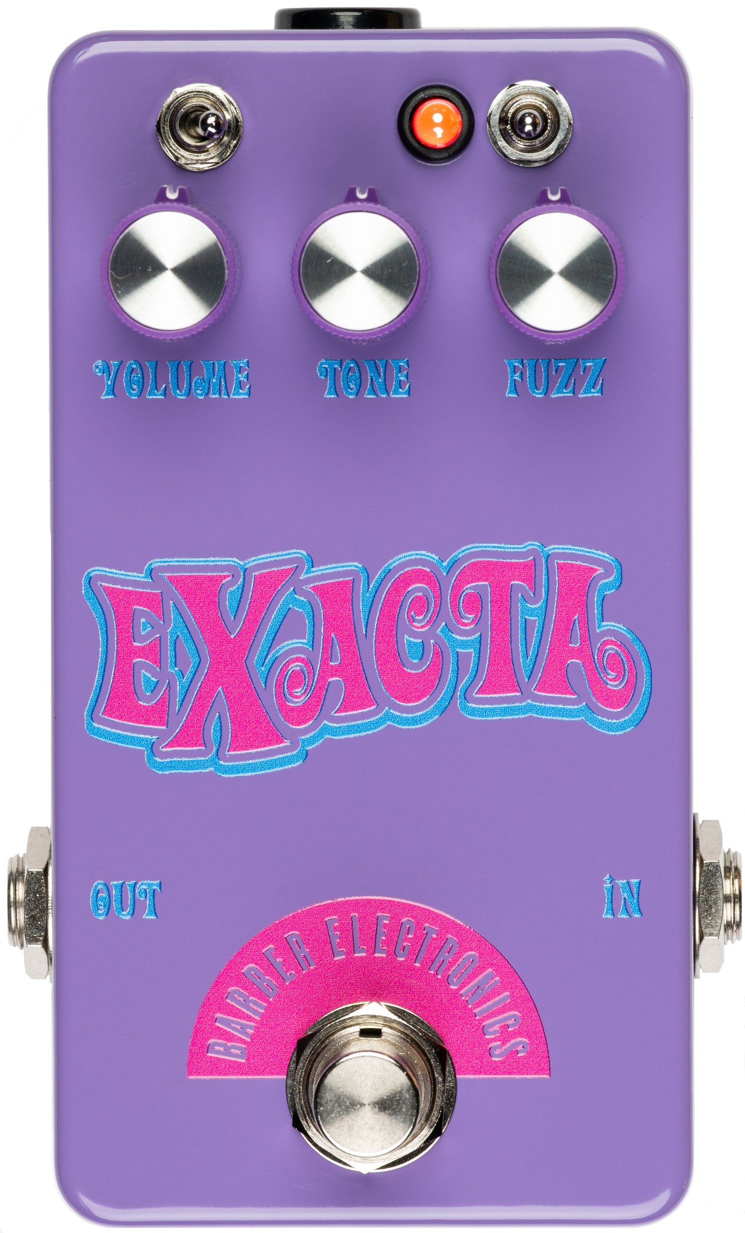 Barber Electronics Exacta Vintage Fuzz Pedal in Violet in stock - Image 1