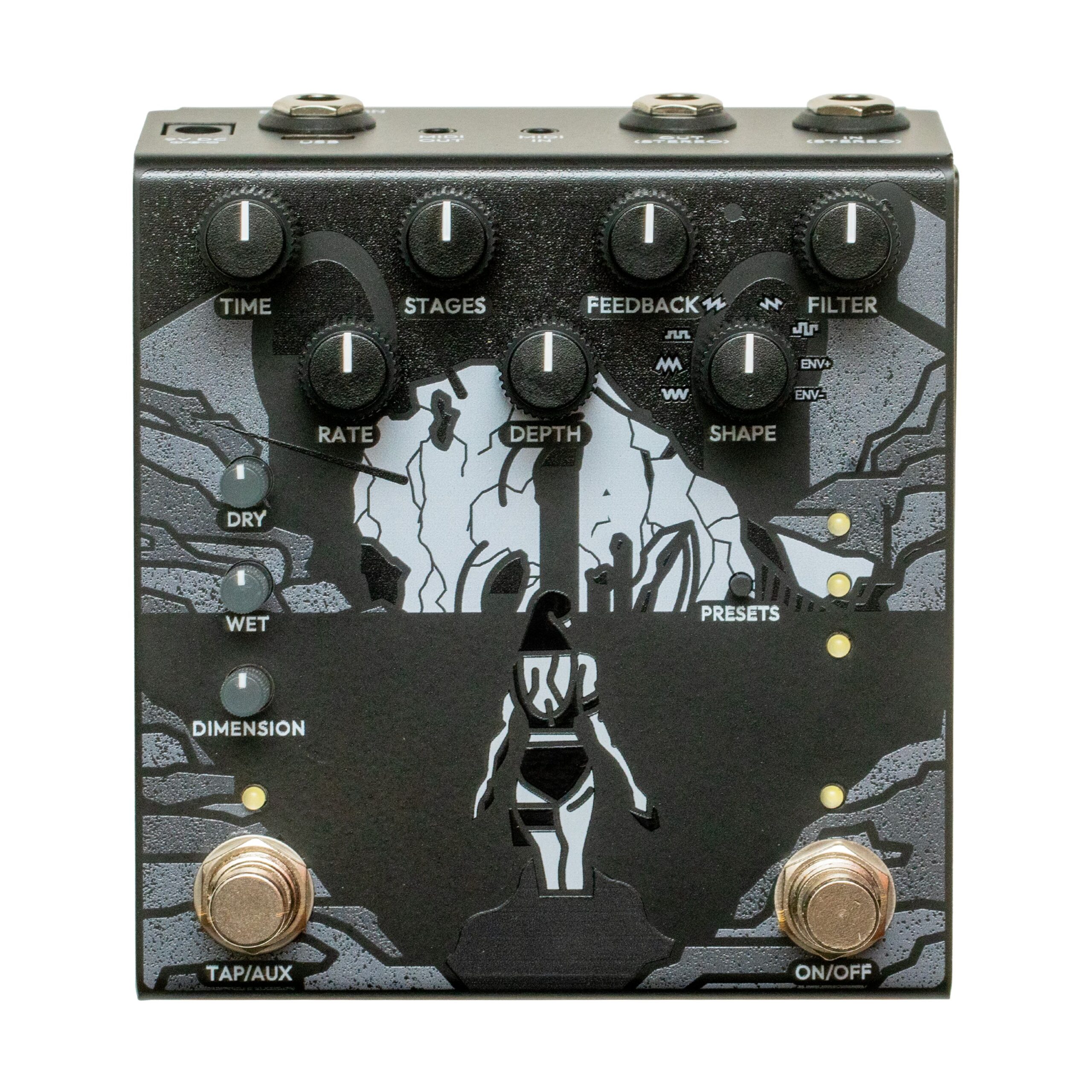 Old Blood Noise Endeavors Bathing liminal Delay Pedal in Ink in stock