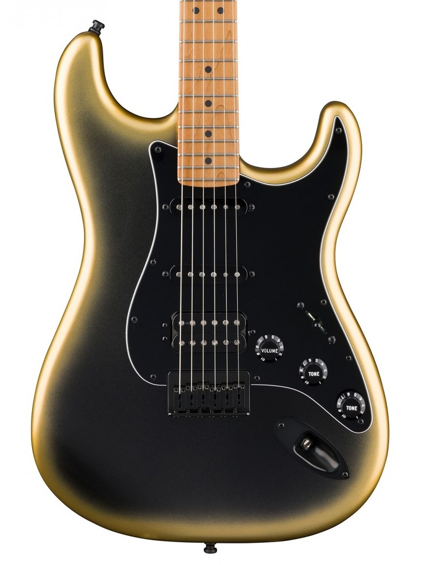 Fender American Professional II Stratocaster HSS in Eclipse with Roasted Flame Maple Neck in stock