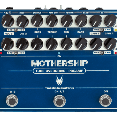 Tsakalis AudioWorks MOTHERSHIP Dual Channel Tube Overdrive Preamp with Cab Sim and MIDI Control out of stock
