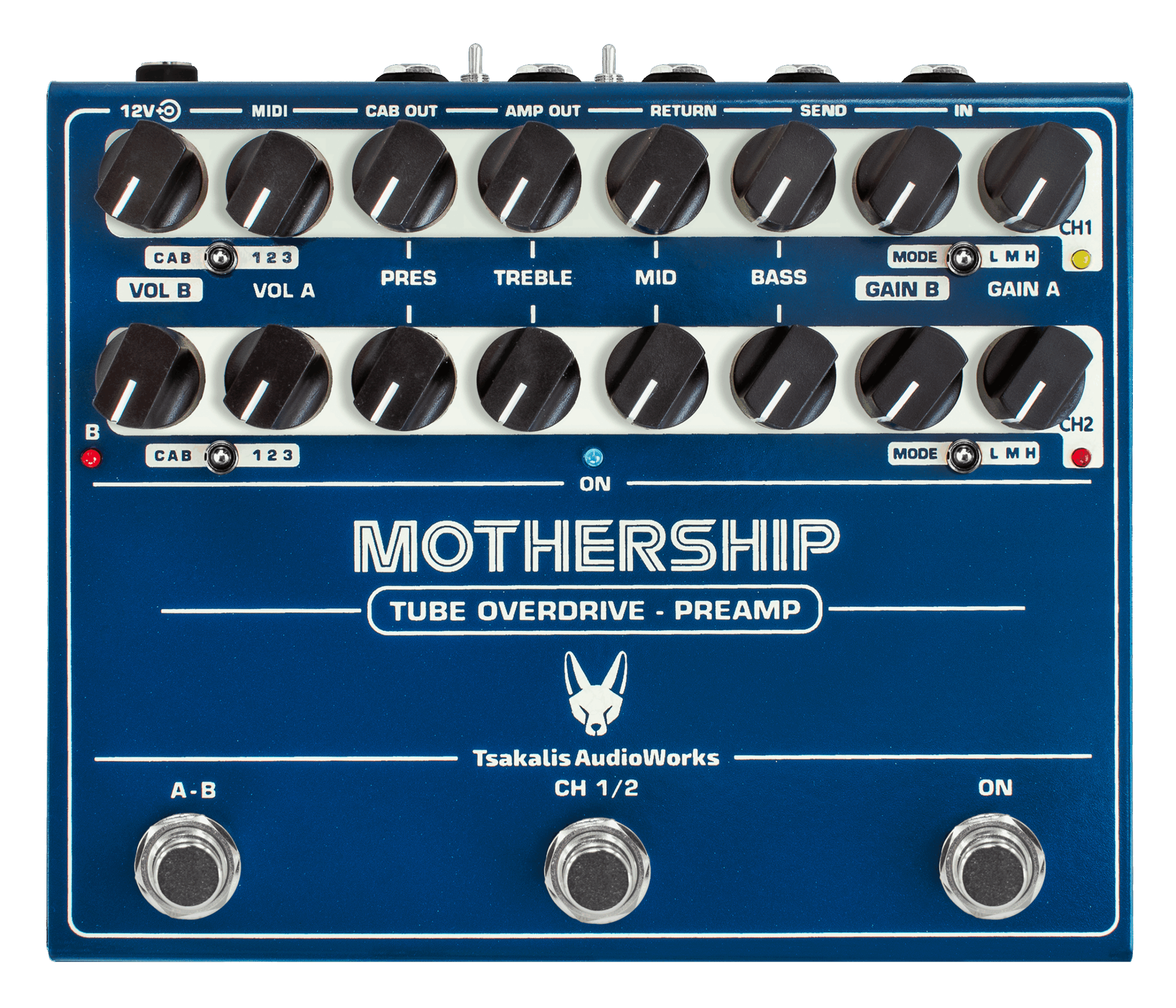 Tsakalis AudioWorks MOTHERSHIP Dual Channel Tube Overdrive Preamp with Cab Sim and MIDI Control out of stock